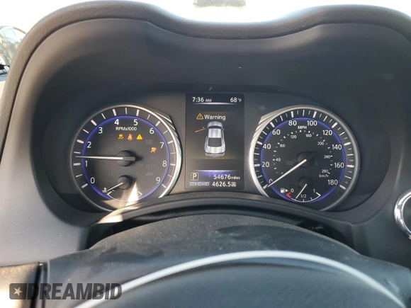 2018 Infiniti Q60 Luxe with VIN JN1EV7EL8JM390331, listed as a Copart auction lot 57862095 with 54,676 mi miles and Salvage title. Bid and sale history available at DreamBid. Image 9.