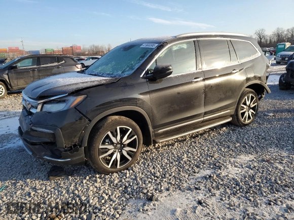 2022 Honda Pilot Touring 7-Passenger with VIN 5FNYF6H60NB100721, listed as a Copart auction lot 41966595 with 0 mi miles and Salvage Title. Bid and sale history available at carsss.com. Image 1.