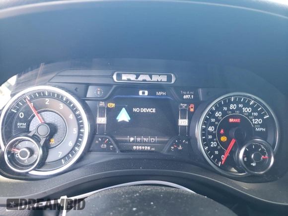 2022 Ram 1500 Big Horn with VIN 1C6RREMT1NN358613, listed as a Copart auction lot 50084835 with 35,126 mi miles and Salvage Title. Bid and sale history available at carsss.com. Image 9.