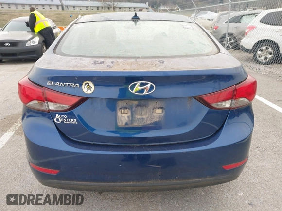 2016 Hyundai Elantra SE with VIN 5NPDH4AE7GH672890, listed as a IAAI auction lot 41087145 with 157,540 mi miles. Bid and sale history available at carsss.com. Image 16.