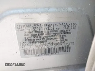 2019 Nissan Sentra S with VIN 3N1AB7AP0KY356477, listed as a IAAI auction lot 41595916 with 58,866 mi miles and . Bid and sale history available at DreamBid. Image 9.
