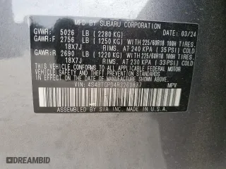 2024 Subaru Outback Touring XT with VIN 4S4BTGPD4R3260877, listed as a Copart auction lot 44781815 with 11,181 mi miles and Salvage Title. Bid and sale history available at carsss.com. Image 14.