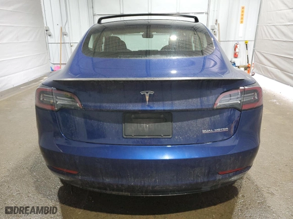 2019 Tesla Model 3 Long Range with VIN 5YJ3E1EB2KF393096, listed as a Copart auction lot 47637855 with 118,186 mi miles and Salvage Title. Bid and sale history available at carsss.com. Image 6.
