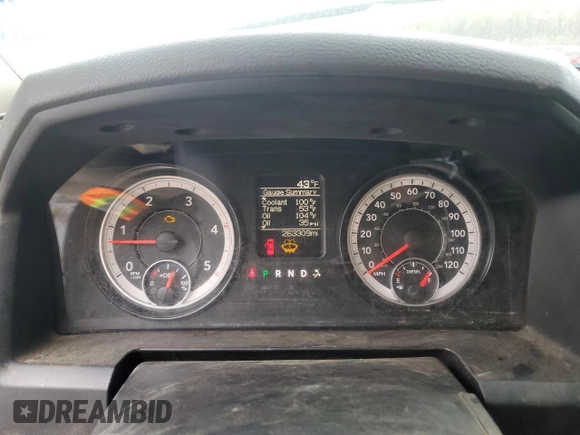2017 Ram 2500 Tradesman with VIN 3C6UR5HL9HG581757, listed as a Copart auction lot 52908195 with 263,309 mi miles and Salvage title. Bid and sale history available at DreamBid. Image 9.