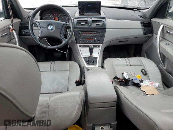 2005 BMW X3 3.0i with VIN WBXPA93455WD07737, listed as a Copart auction lot 47237785 with 258,638 mi miles and Clean Title. Bid and sale history available at carsss.com. Image 8.