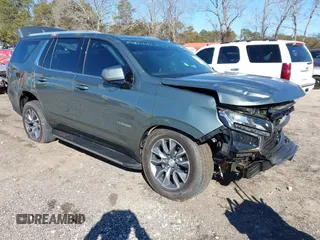 2023 Chevrolet Tahoe LS with VIN 1GNSCMKD5PR444303, listed as a IAAI auction lot 41260372 with 13,180 mi miles and . Bid and sale history available at DreamBid. Image 1.