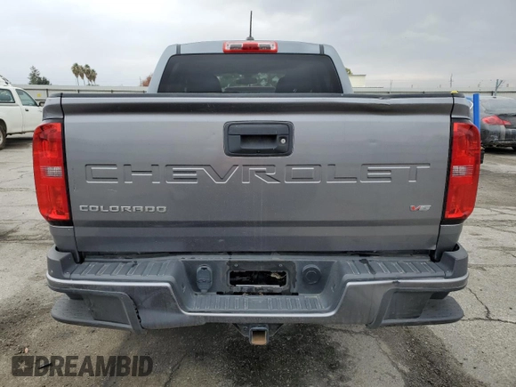 2021 Chevrolet Colorado 4WD Work Truck with VIN 1GCGTBEN9M1193206, listed as a Copart auction lot 82098144 with 66,122 mi miles and Salvage title. Bid and sale history available at DreamBid. Image 6.