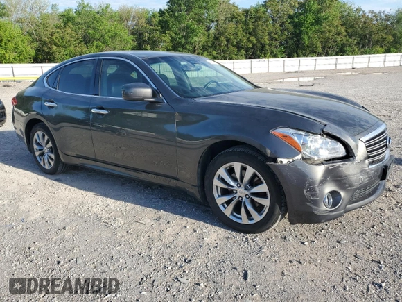 2013 Infiniti M with VIN JN1BY1AR8DM600769, listed as a Copart auction lot 54077445 with 96,498 mi miles and Salvage title. Bid and sale history available at DreamBid. Image 4.