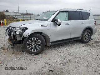 2020 Nissan Armada SL with VIN JN8AY2NDXL9108859, listed as a Copart auction lot 43950305 with 0 mi miles and Salvage Title. Bid and sale history available at carsss.com. Image 1.