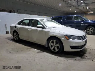 2013 Volkswagen Passat SE w/Sunroof with VIN 1VWBH7A3XDC019093, listed as a Copart auction lot 83589944 with 128,018 mi miles and Salvage Title. Bid and sale history available at carsss.com. Image 4.