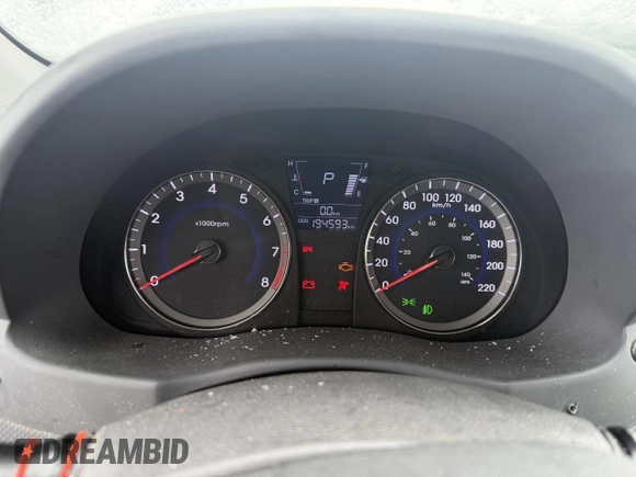 2013 Hyundai Accent GLS with VIN KMHCU4AE2DU415964, listed as a Copart auction lot 47972845 with 194,593 mi miles and Salvage Title. Bid and sale history available at carsss.com. Image 9.