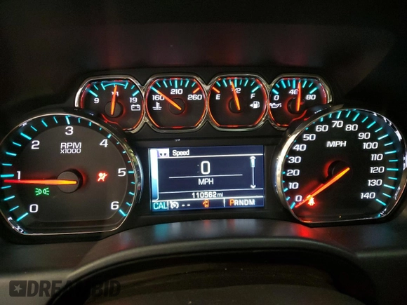 2016 Chevrolet Silverado 1500 High Country with VIN 3GCUKTEC8GG329373, listed as a Copart auction lot 43365855 with 110,562 mi miles and Salvage Title. Bid and sale history available at DreamBid. Image 9.
