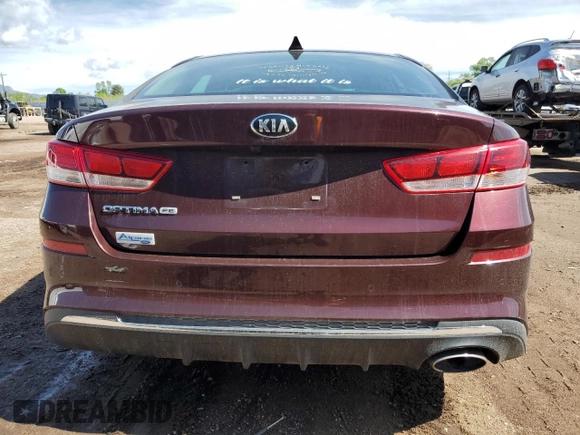 2020 Kia Optima LX with VIN 5XXGT4L39LG385080, listed as a Copart auction lot 58783875 with 117,126 mi miles and Salvage title. Bid and sale history available at DreamBid. Image 6.