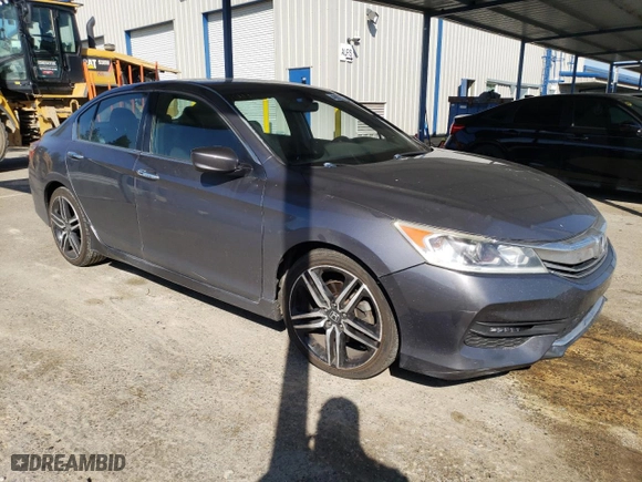 2016 Honda Accord Sedan Sport with VIN 1HGCR2F59GA239098, listed as a Copart auction lot 48823015 with 128,128 mi miles and Salvage Title. Bid and sale history available at carsss.com. Image 4.