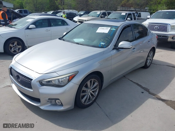 2015 Infiniti Q50 Premium with VIN JN1BV7AP6FM341356, listed as a IAAI auction lot 41886309 with NaN miles. Bid and sale history available at carsss.com. Image 20.