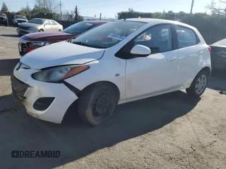2013 Mazda Mazda2 Sport with VIN JM1DE1KZ2D0153084, listed as a Copart auction lot 46833755 with 82,683 mi miles and Salvage Title. Bid and sale history available at carsss.com. Image 1.