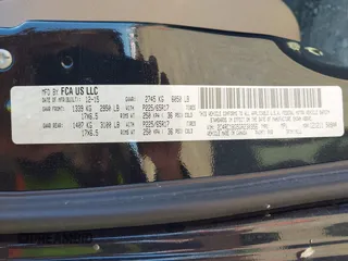 2016 Chrysler Town & Country Touring with VIN 2C4RC1BG5GR230356, listed as a IAAI auction lot 41993002 with 153,821 mi miles. Bid and sale history available at carsss.com. Image 9.