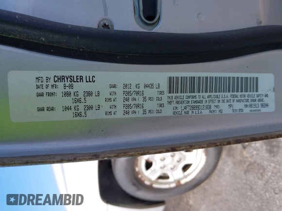 2009 Jeep Patriot Sport with VIN 1J4FT28B99D121838, listed as a IAAI auction lot 42000092 with 218,483 mi miles. Bid and sale history available at carsss.com. Image 9.
