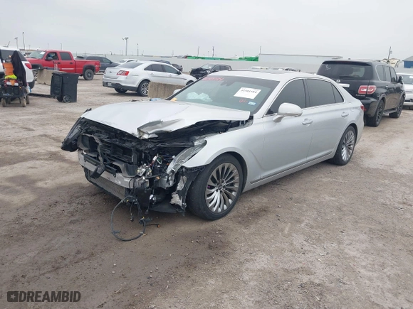 2019 Genesis G90 3.3T Premium with VIN KMTF34JA4KU058688, listed as a IAAI auction lot 41501184 with 85,530 mi miles. Bid and sale history available at carsss.com. Image 18.