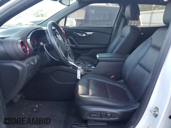 2020 Chevrolet Blazer RS with VIN 3GNKBERS6LS685887, listed as a Copart auction lot 55121675 with 47,743 mi miles and Salvage title. Bid and sale history available at DreamBid. Image 7.