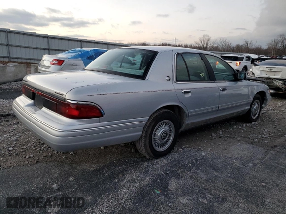 1996 Mercury Grand Marquis GS with VIN 2MELM74W8TX653415, listed as a Copart auction lot 85582734 with 187,282 mi miles and Salvage Title. Bid and sale history available at DreamBid. Image 3.