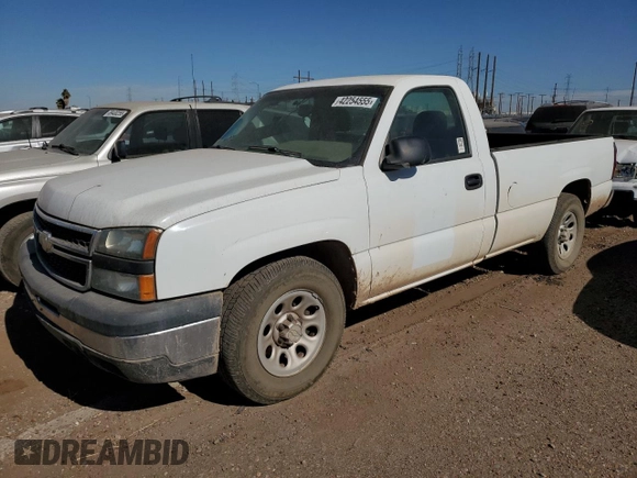 2006 Chevrolet Silverado 1500 Work Truck with VIN 1GCEC14V26E122783, listed as a Copart auction lot 42254555 with 238,727 mi miles and Clean Title. Bid and sale history available at carsss.com. Image 1.