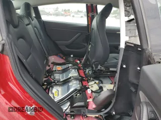 2023 Tesla Model 3 with VIN 5YJ3E1EA5PF567113, listed as a Copart auction lot 53376365 with 45,247 mi miles and Salvage title. Bid and sale history available at DreamBid. Image 10.