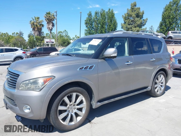 2011 Infiniti QX56 7-passenger with VIN JN8AZ2NF4B9504167, listed as a IAAI auction lot 42384782 with 161,829 mi miles and . Bid and sale history available at DreamBid. Image 6.