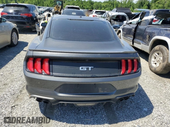 2020 Ford Mustang GT with VIN 1FA6P8CF6L5130303, listed as a Copart auction lot 57838495 with 45,319 mi miles and Salvage title. Bid and sale history available at DreamBid. Image 6.