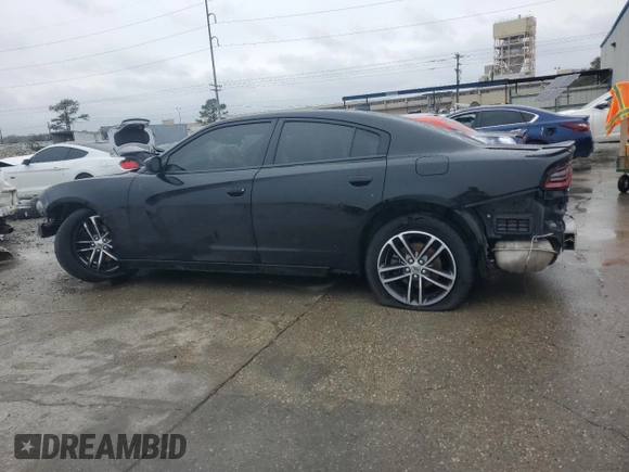 2019 Dodge Charger SXT with VIN 2C3CDXJGXKH653881, listed as a Copart auction lot 45982135 with Not Provided miles and Salvage Title. Bid and sale history available at DreamBid. Image 2.