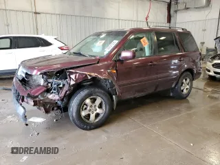 2007 Honda Pilot EX-L with VIN 2HKYF18547H535420, listed as a Copart auction lot 56931095 with 223,086 mi miles and Non repairable. Bid and sale history available at DreamBid. Image 1.