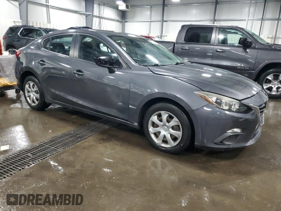 2014 Mazda 3 i SV with VIN JM1BM1T70E1156522, listed as a Copart auction lot 47558425 with 187,009 mi miles and Salvage Title. Bid and sale history available at DreamBid. Image 4.