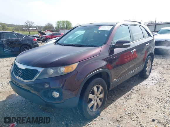 2011 Kia Sorento LX with VIN 5XYKTDA17BG154197, listed as a IAAI auction lot 41923864 with 143,010 mi miles and . Bid and sale history available at carsss.com. Image 2.