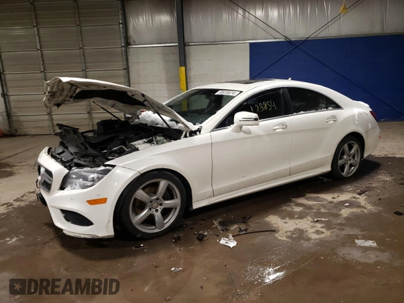 2015 Mercedes-Benz CLS-Class CLS 400 with VIN WDDLJ6FB7FA143171, listed as a Copart auction lot 38639674 with 125,854 mi miles. Bid and sale history available at carsss.com. Image 1.