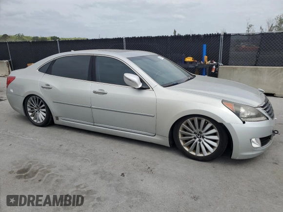 2014 Hyundai Equus Signature with VIN KMHGH4JHXEU082883, listed as a Copart auction lot 53679875 with 115,359 mi miles and Non Repairable. Bid and sale history available at DreamBid. Image 4.
