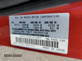 2015 Mazda 6 i Sport with VIN JM1GJ1U59F1210977, listed as a Copart auction lot 49446425 with 107,859 mi miles and Salvage Title. Bid and sale history available at carsss.com. Image 12.