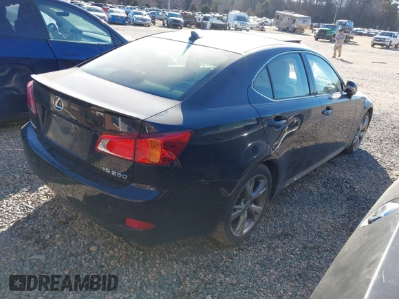 2009 Lexus IS 250 with VIN JTHBK262695105390, listed as a IAAI auction lot 41373344 with 215,356 mi miles. Bid and sale history available at carsss.com. Image 4.