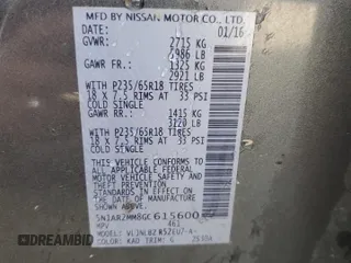 2016 Nissan Pathfinder S with VIN 5N1AR2MM8GC615600, listed as a Copart auction lot 78164564 with 48,477 mi miles and Salvage Title. Bid and sale history available at carsss.com. Image 15.