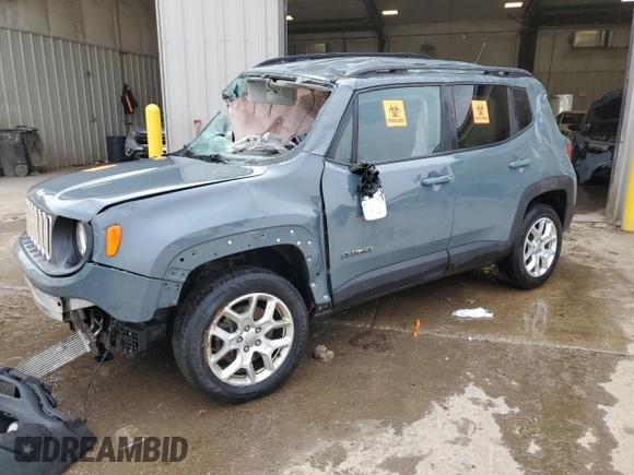 2018 Jeep Renegade Latitude with VIN ZACCJBBB6JPH56383, listed as a Copart auction lot 60690615 with Not provided miles and Non repairable. Bid and sale history available at DreamBid. Image 1.