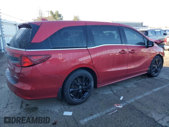 2023 Honda Odyssey Sport with VIN 5FNRL6H76PB061903, listed as a Copart auction lot 82524154 with Not Provided miles and Salvage Title. Bid and sale history available at carsss.com. Image 3.