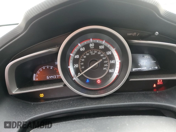 2015 Mazda 3 i SV with VIN JM1BM1T78F1250066, listed as a Copart auction lot 86129084 with 64,437 mi miles and Salvage Title. Bid and sale history available at DreamBid. Image 9.