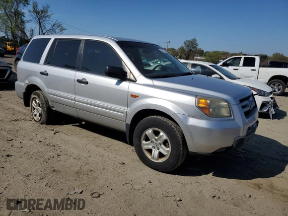 2006 Honda Pilot LX with VIN 2HKYF18176H525718, listed as a Copart auction lot 52379305 with 160,515 mi miles and Salvage Title. Bid and sale history available at carsss.com. Image 4.