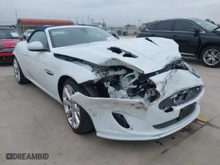 2014 Jaguar XK with VIN SAJWA4EC9EMB52042, listed as a IAAI auction lot 41635233 with 10,566 mi miles. Bid and sale history available at carsss.com. Image 1.