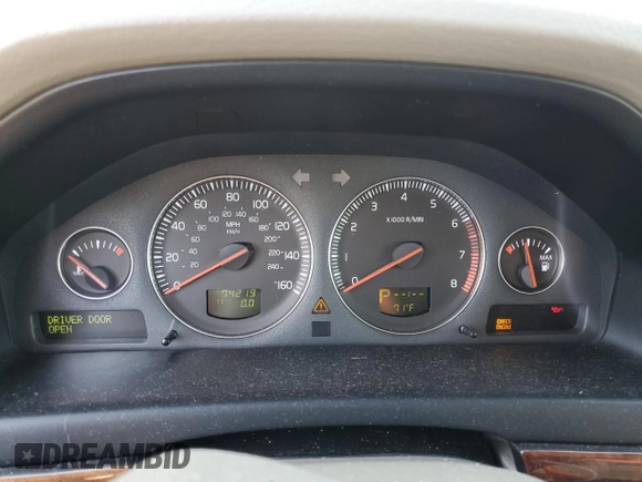 2005 Volvo S80 with VIN YV1TS592151405773, listed as a Copart auction lot 81378724 with 74,219 mi miles and Clean Title. Bid and sale history available at carsss.com. Image 9.