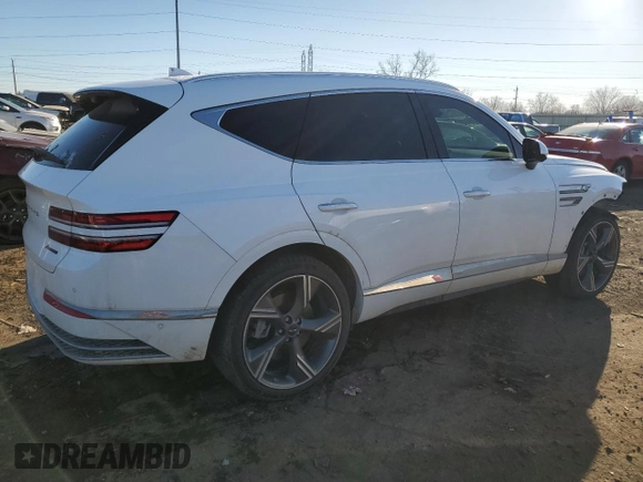 2025 Genesis GV80 Prestige with VIN KMUHEESC1SU226243, listed as a Copart auction lot 87865135 with 9,516 mi miles and Clean Title. Bid and sale history available at DreamBid. Image 3.