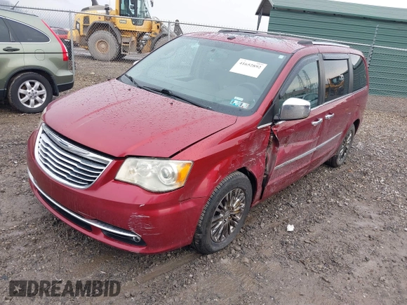 2011 Chrysler Town & Country Limited with VIN 2A4RR6DG1BR630717, listed as a IAAI auction lot 41652892 with 156,435 mi miles. Bid and sale history available at carsss.com. Image 2.