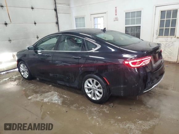 2015 Chrysler 200 C with VIN 1C3CCCCB3FN735557, listed as a Copart auction lot 46128545 with 100,689 mi miles and Clean Title. Bid and sale history available at carsss.com. Image 2.