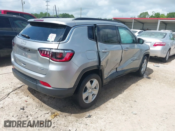 2022 Jeep Compass Latitude z VIN 3C4NJCBB7NT189257, wystawiony jako IAAI lot #42250218 z przebiegiem 13 743 mil mil oraz . Historia ofert i sprzedaży dostępna na DreamBid. Obrazek 4.