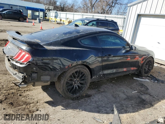 2020 Ford Mustang GT with VIN 1FA6P8CFXL5167449, listed as a Copart auction lot 47801925 with Not Provided miles and Salvage Title. Bid and sale history available at DreamBid. Image 3.
