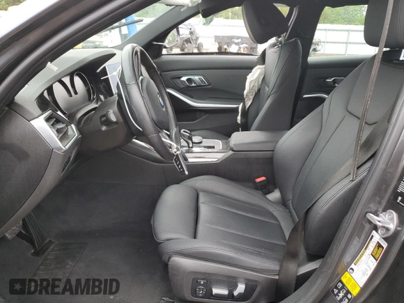 2020 BMW 3 Series 330i xDrive with VIN 3MW5R7J09L8B13892, listed as a Copart auction lot 60714015 with 49,766 mi miles and Salvage title. Bid and sale history available at DreamBid. Image 7.